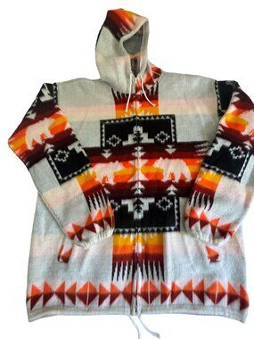 Artesanias Tuntaquimba Wool Bear Hooded Jacket XL